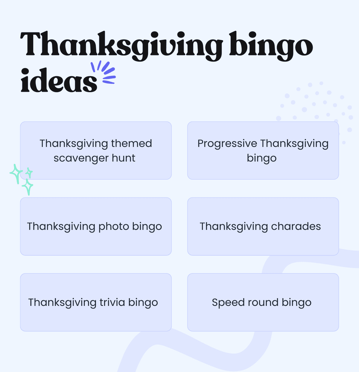 thanksgiving bingo ideas